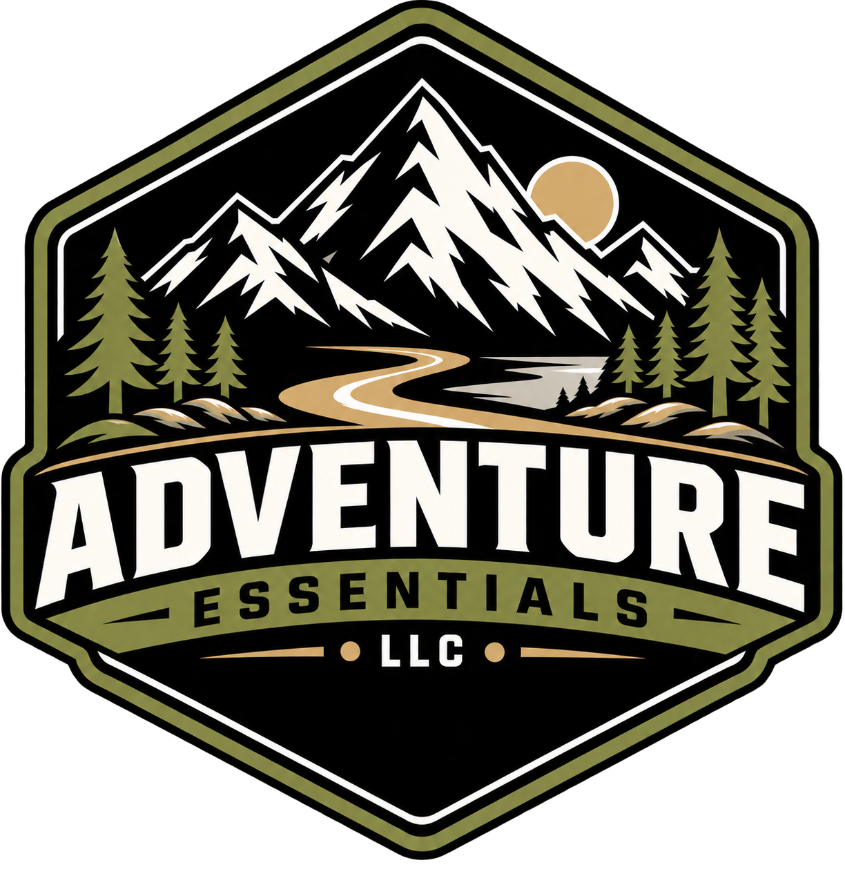 Adventure Essentials LLC mountain badge logo